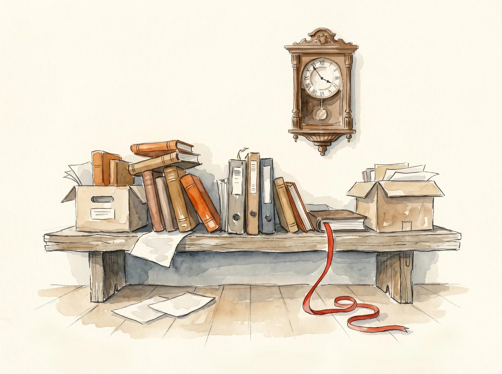 Dirigeant qui cherche ses documents